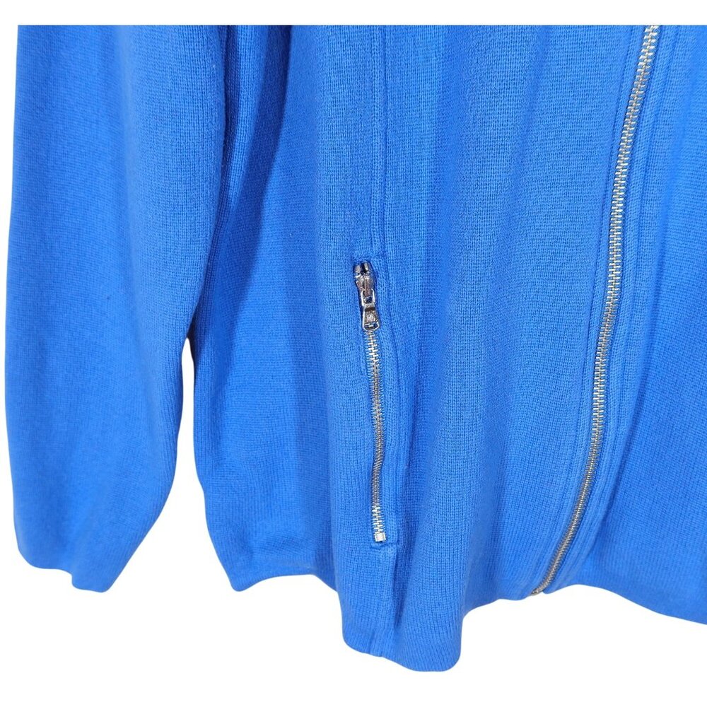 LAUREN RALPH LAUREN Full Zip Cotton Sweater Jacket Size 1X Preppy Classic - Picture 3 of 6